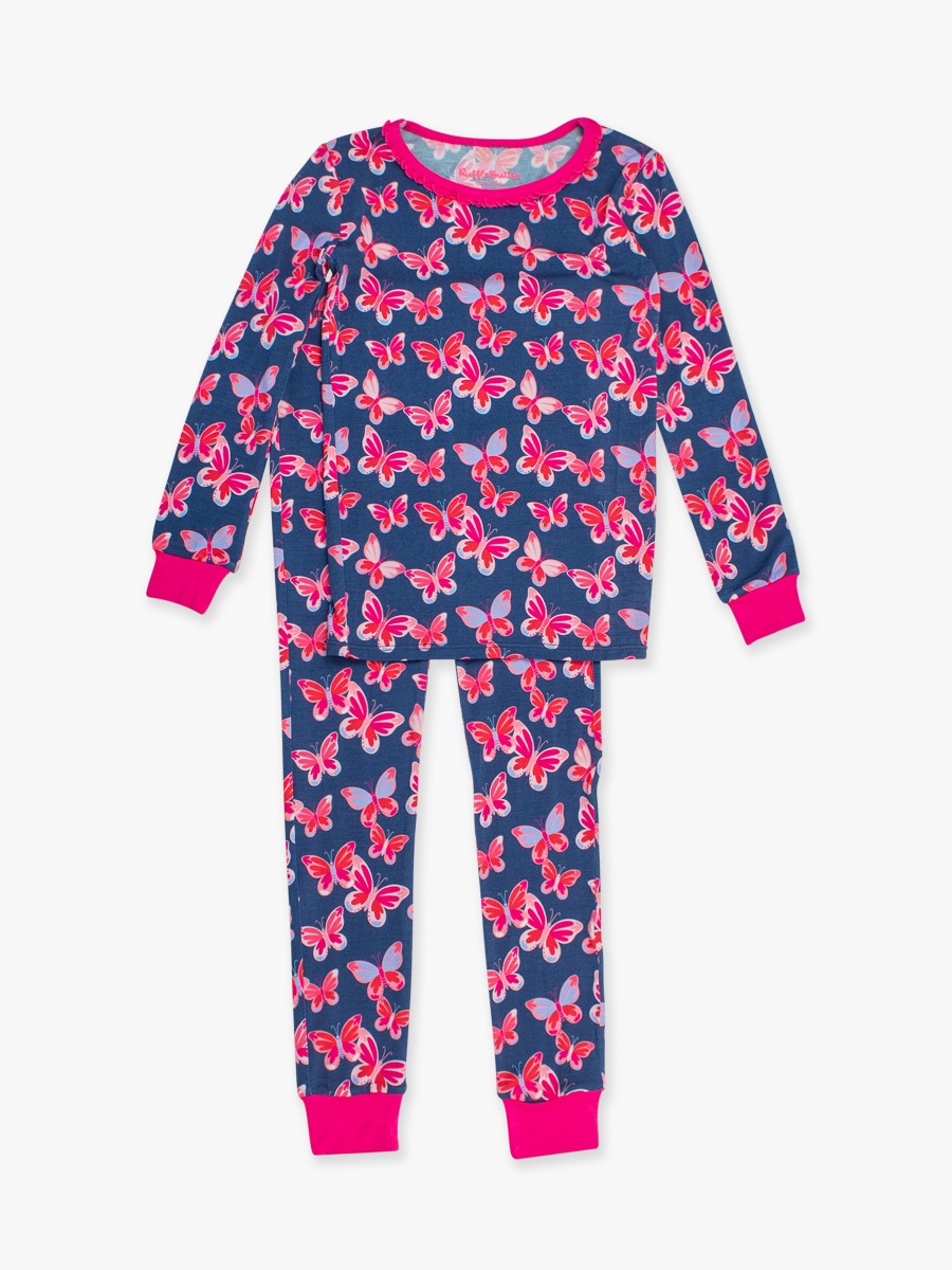 Butterfly Bliss Ruffle Long Sleeve Pajama Set