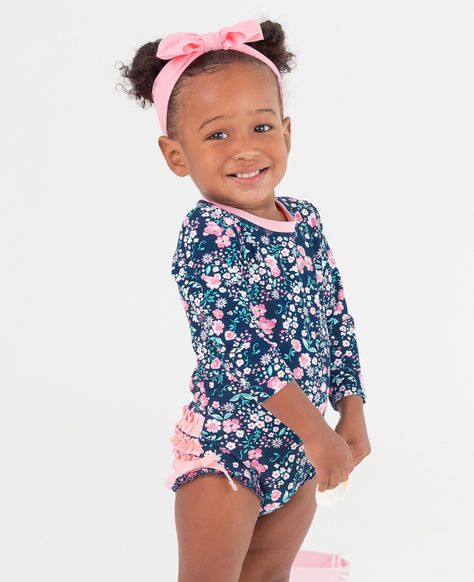 Moonlit Meadow Long Sleeve One Piece Rash Guard