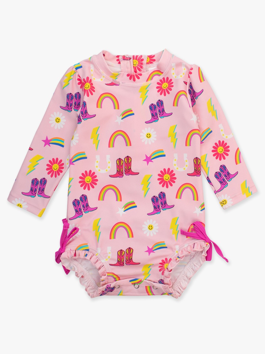 Cowgirl Cutie Long Sleeve One Piece Rash Guard