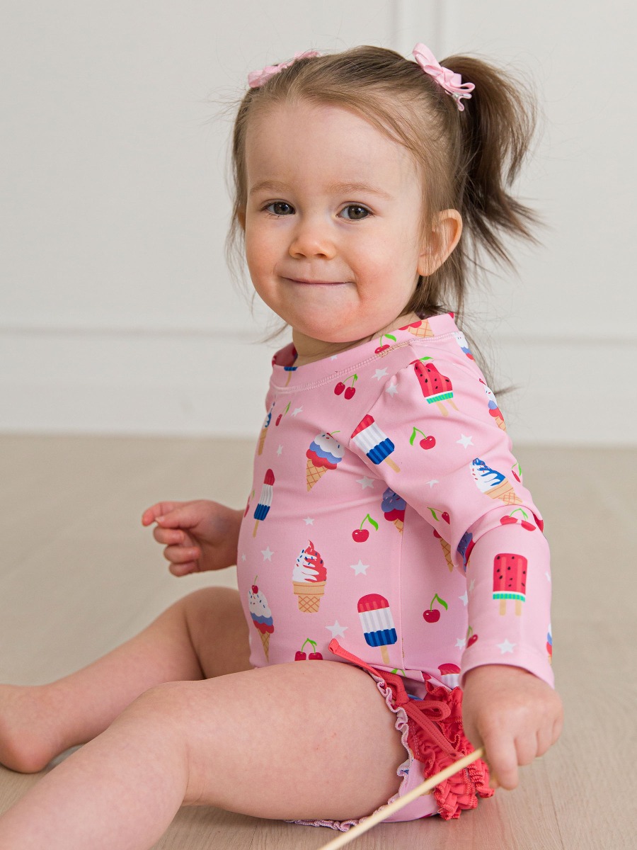 Sweet Freedom Long Sleeve One Piece Rash Guard