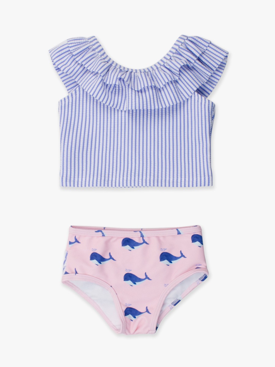 Pink Whale Friends Ruffle Tankini