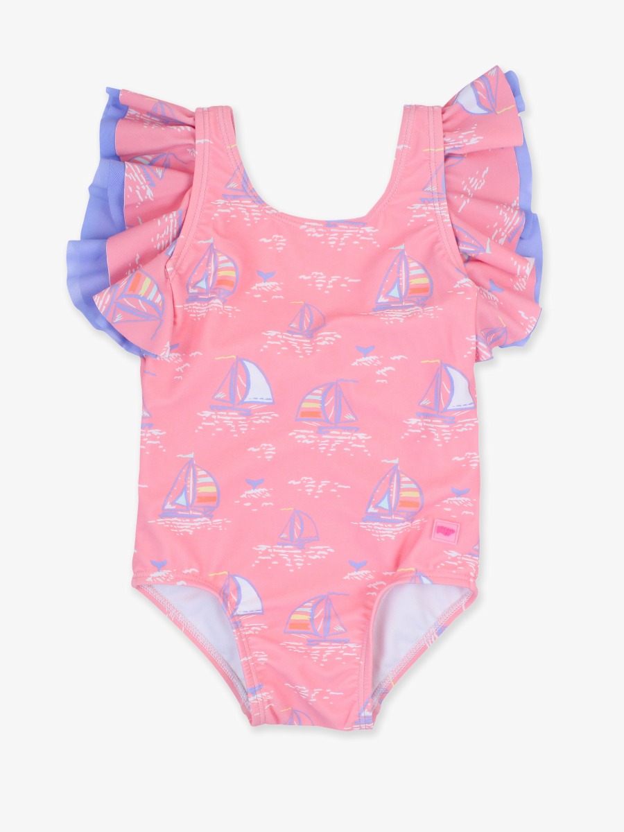Pink Seas the Day Butterfly One Piece