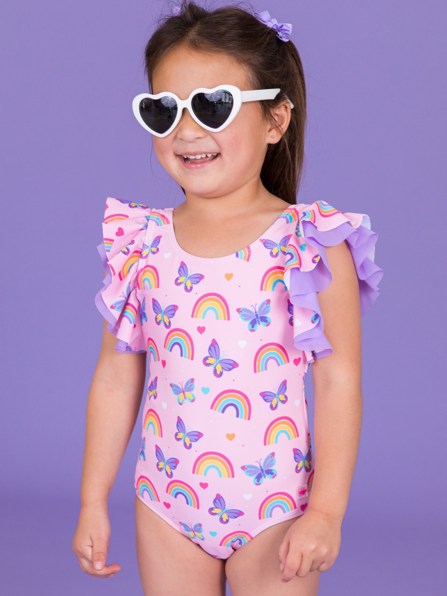 Rainbows & Butterflies Butterfly One Piece Swimsuit