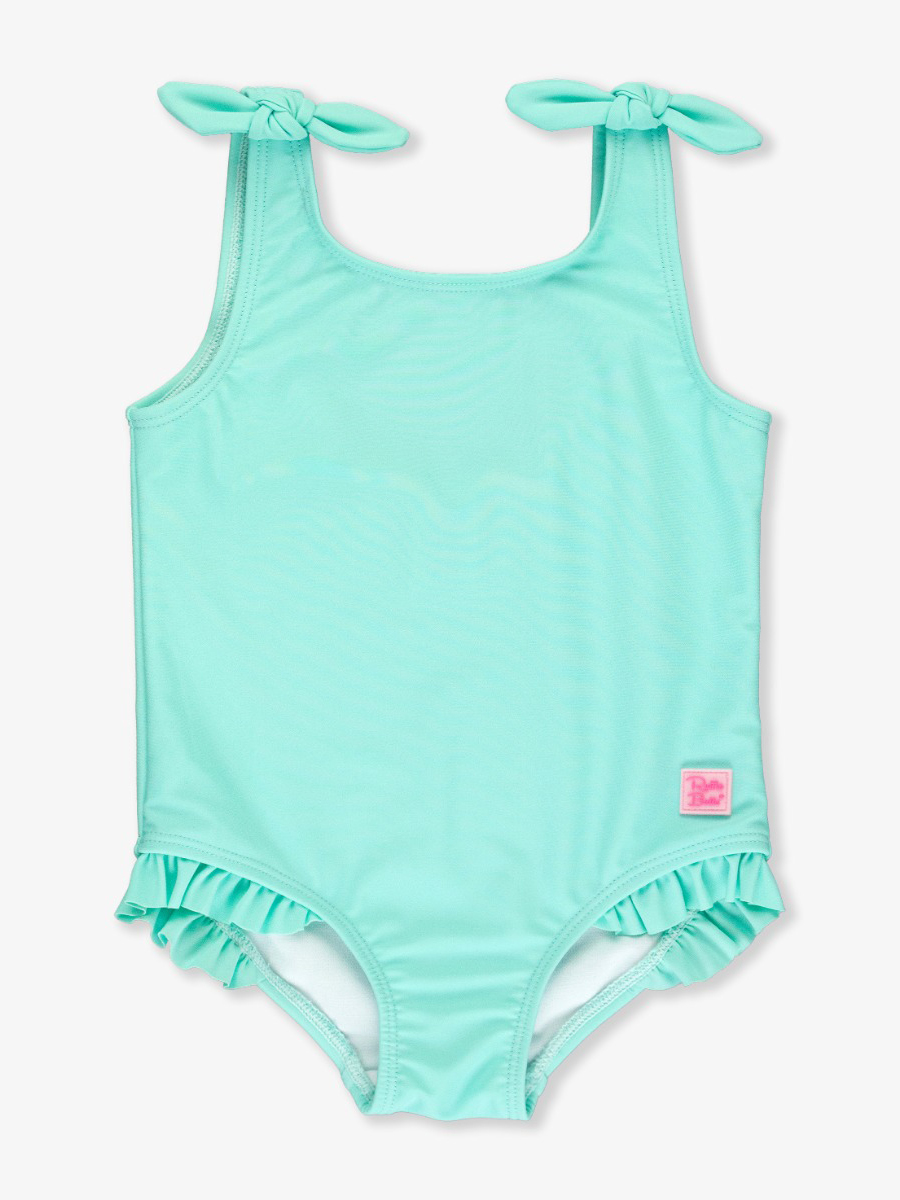 Island Blue Tie Shoulder One Piece