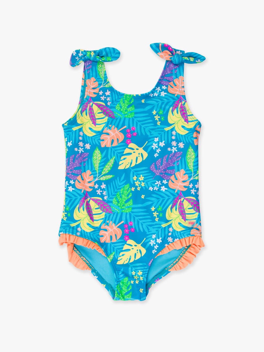 Neon Tiki Vibes Tie Shoulder One Piece