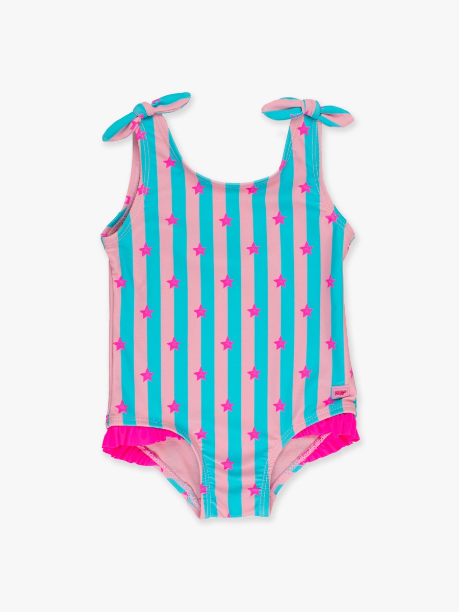 Neon Star Party Tie Shoulder One Piece