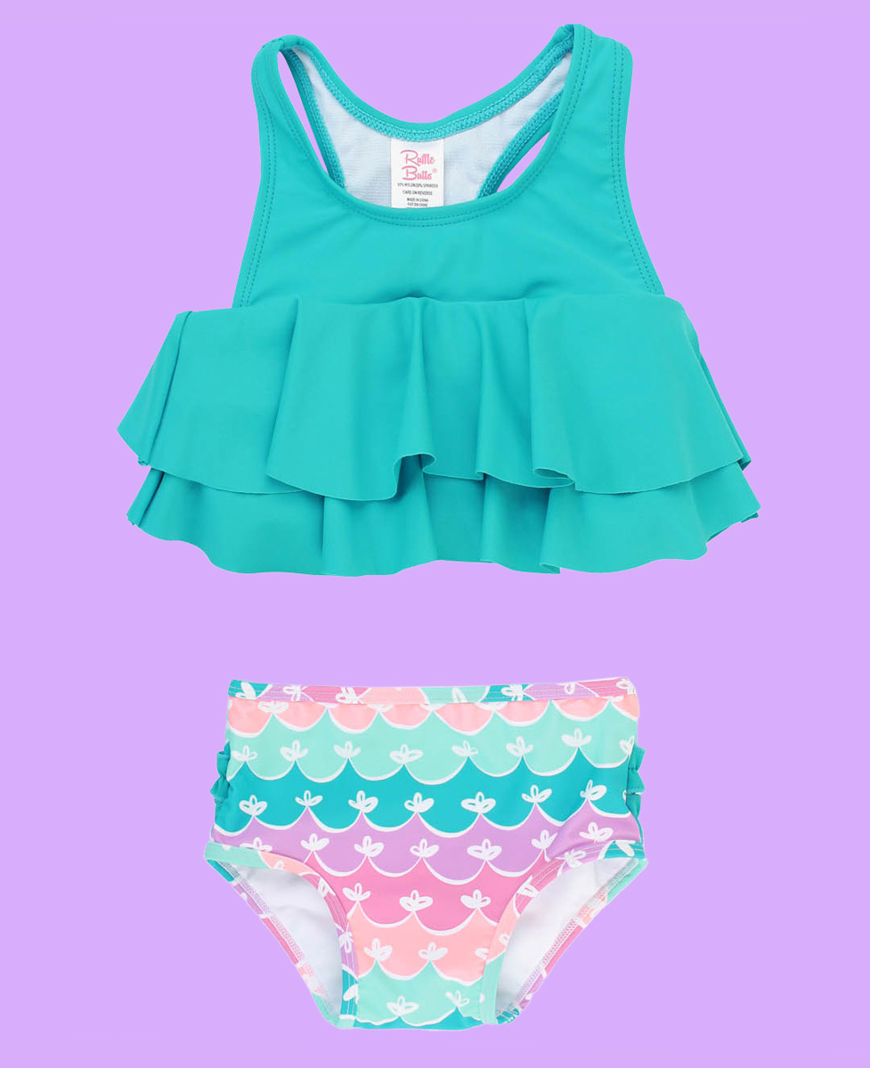 Mermaid Aqua Ruffle Bikini