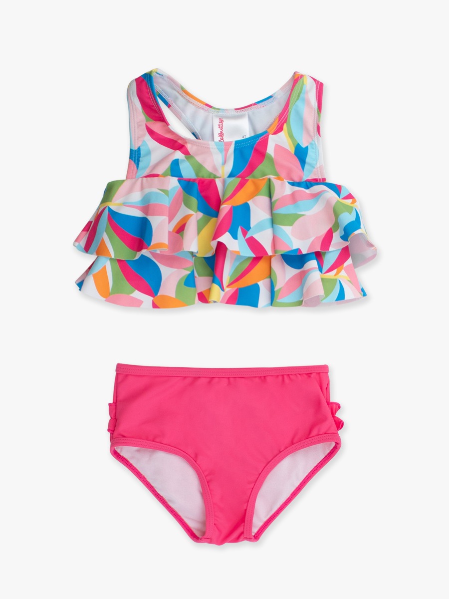 Tropical Adventure Flounce Bikini 2-Piece Swimsuit, with Signature Rear Ruffles