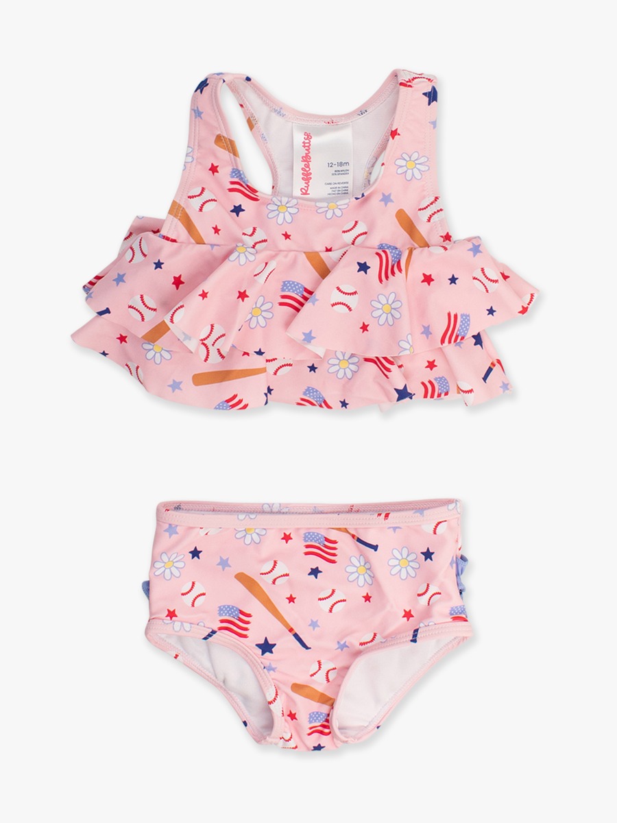 Pink Play Ball Flounce Bikini