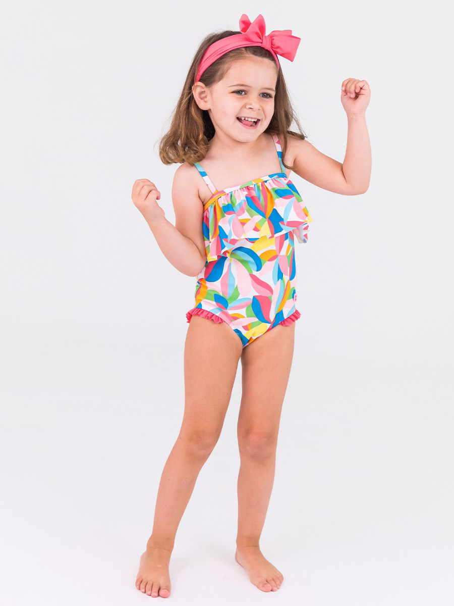 Tropical Adventure Single Ruffle One Piece
