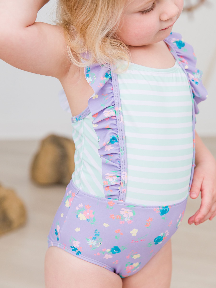 Purple Garden Pinafore One Piece
