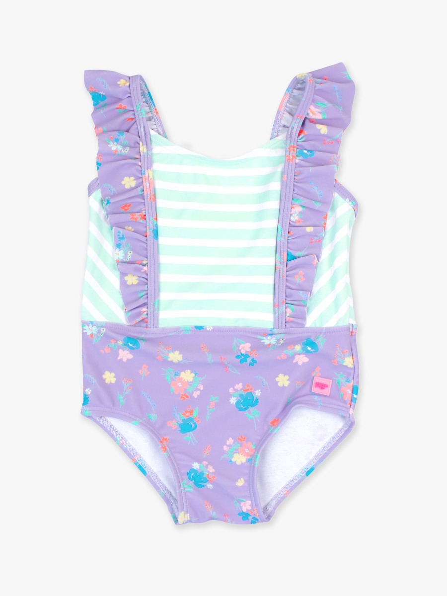 Purple Garden Pinafore One Piece