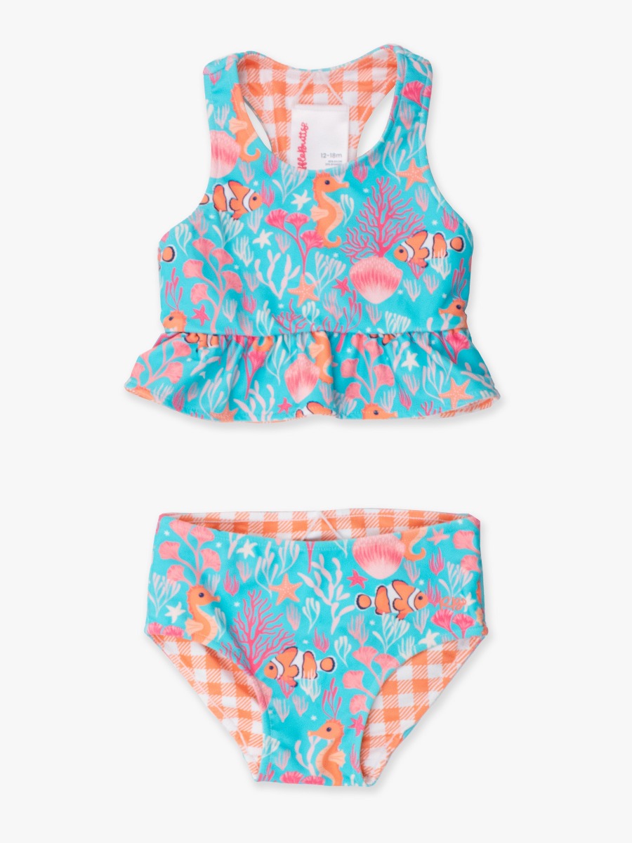 Ocean Tides Reversible Peplum Tankini