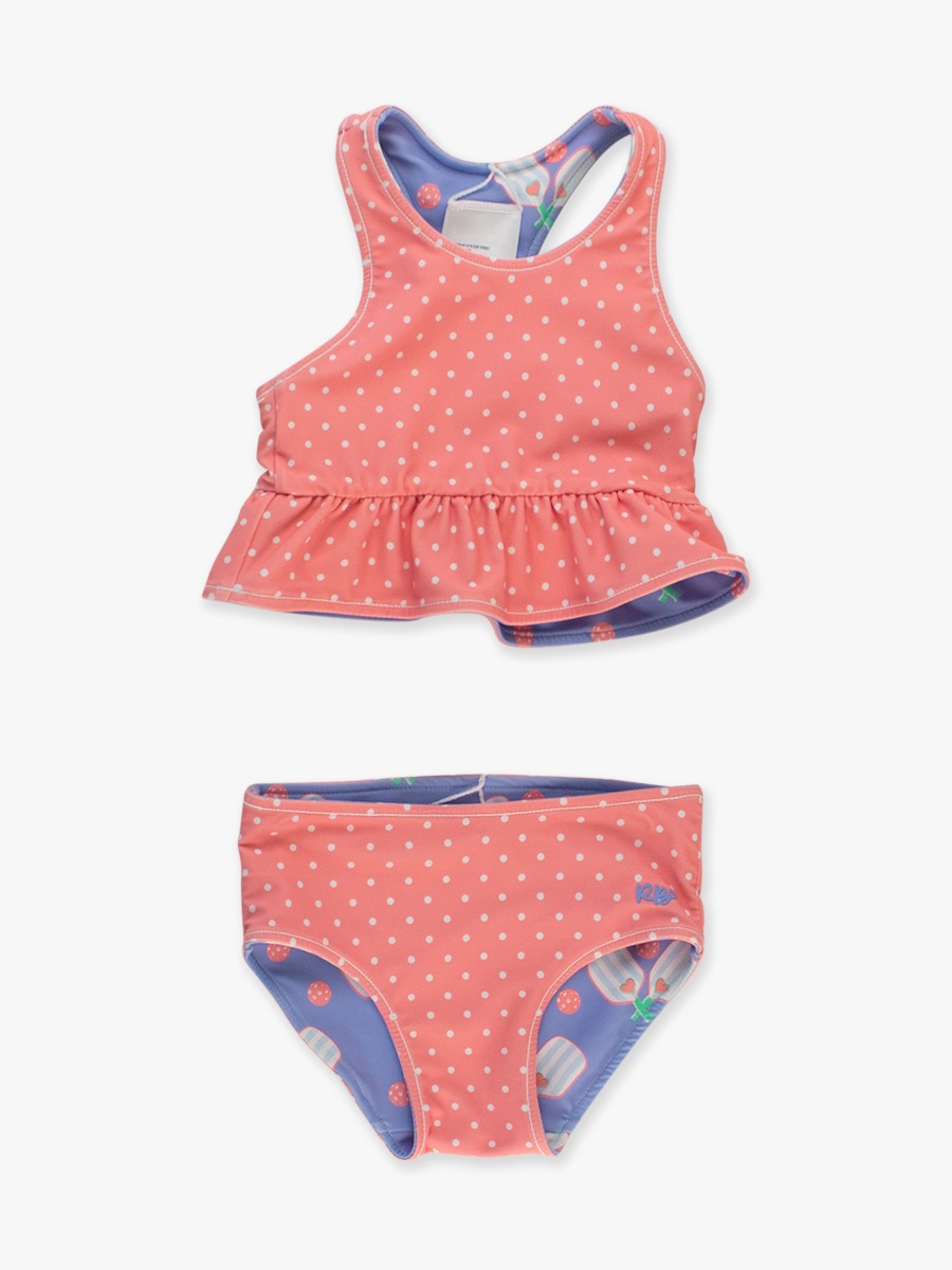 Pickleball Playtime Reversible Peplum Tankini Swimsuit