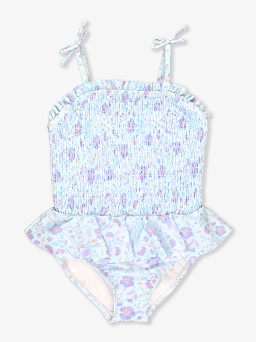 Fairytale Garden Peplum Smocked Bodice One Piece