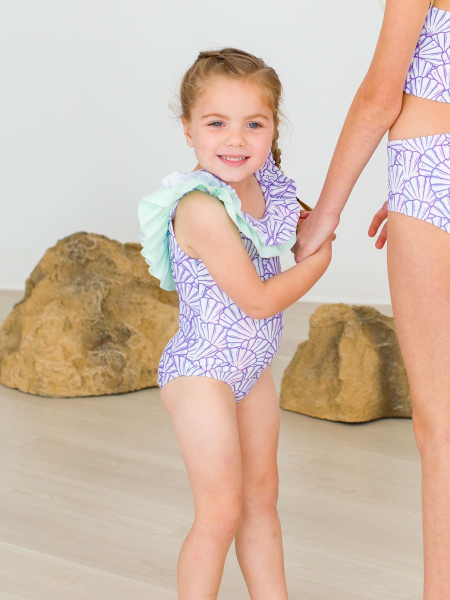 Magical Mermaid Scoopback Ruffle One Piece