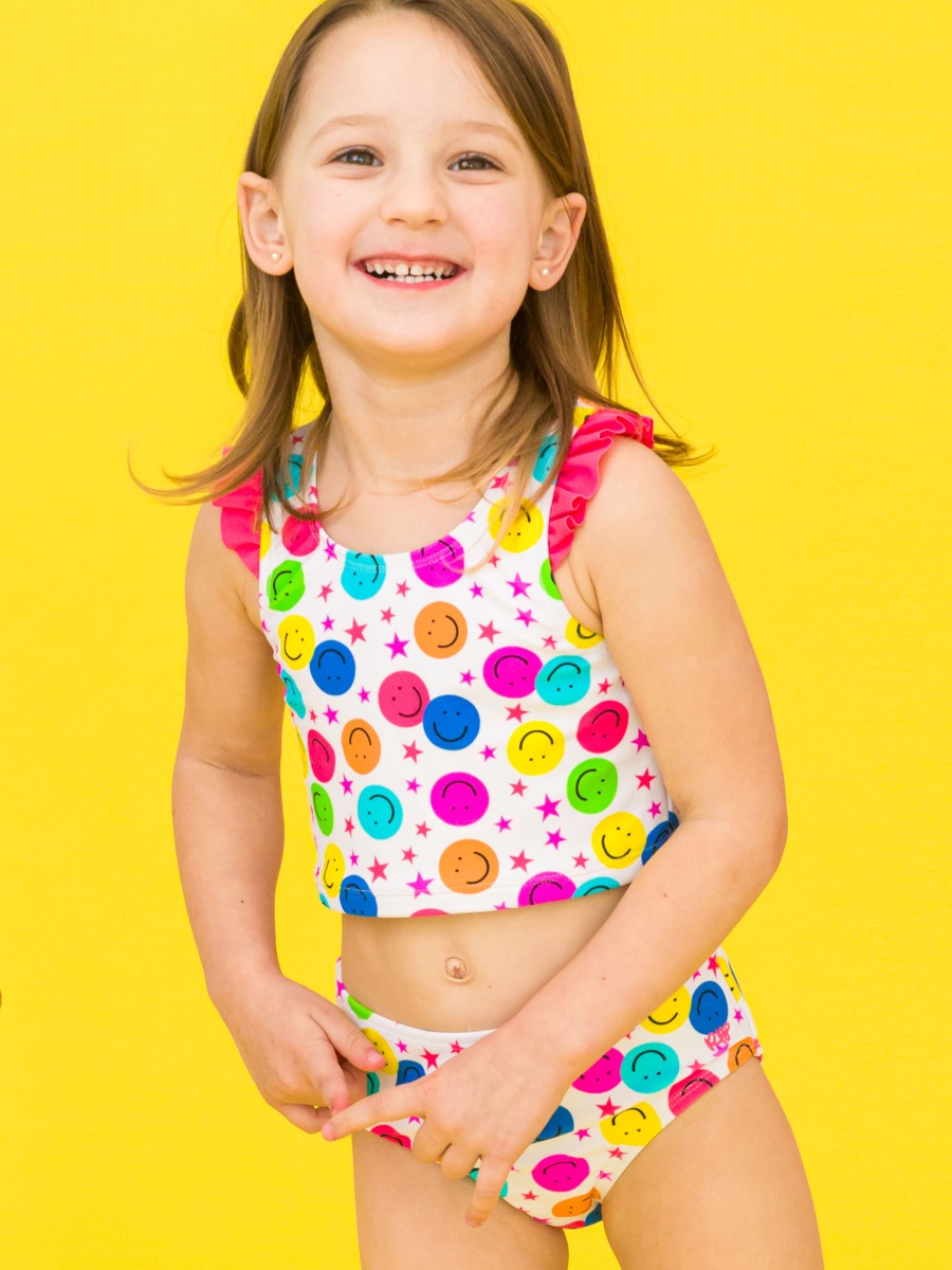 Star Smile Girls Racerback Flutter Tankini