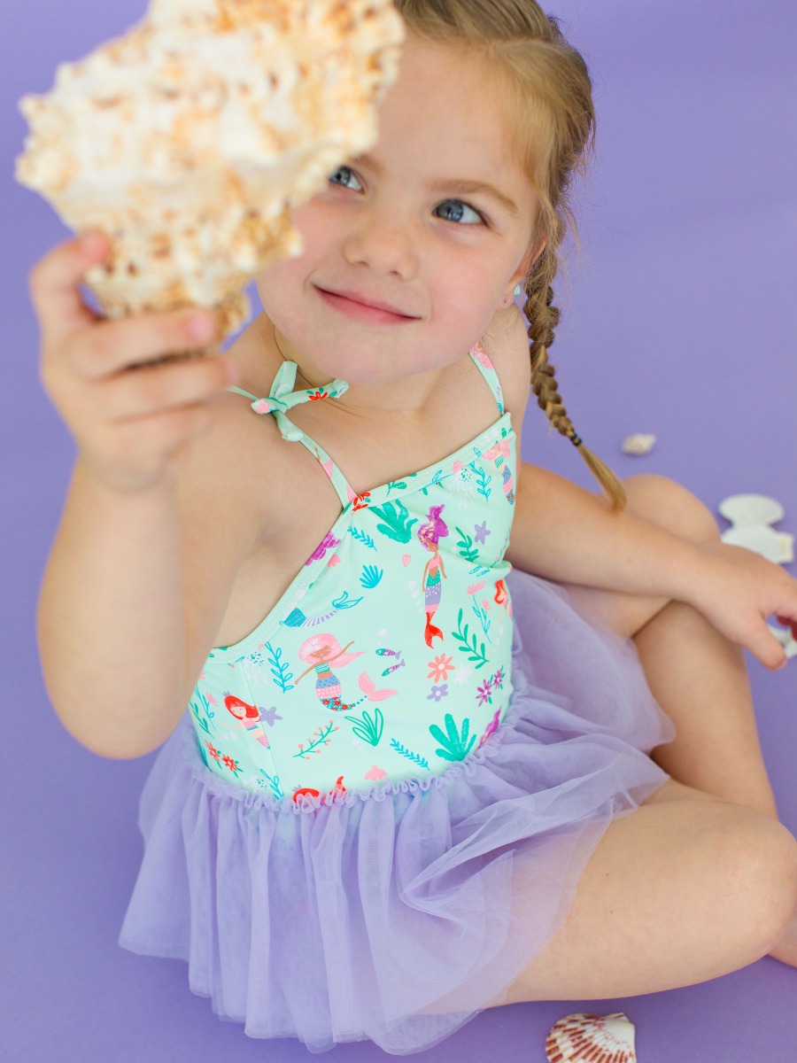 Mermaid Princess Tulle Skirted One Piece