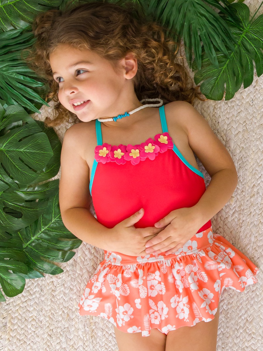 Island Princess Flower Skirted One Piece
