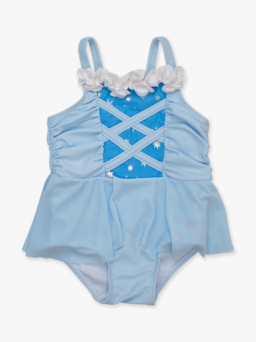 Crystal Blue Princess Dress-Up One Piece Swimsuit