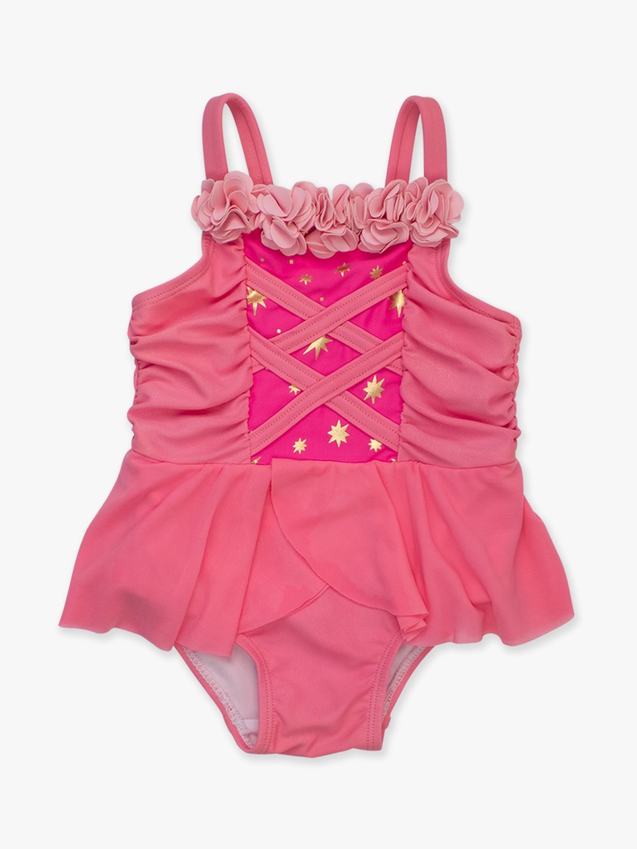 Royal Pink Princess Dress-Up One Piece Swimsuit