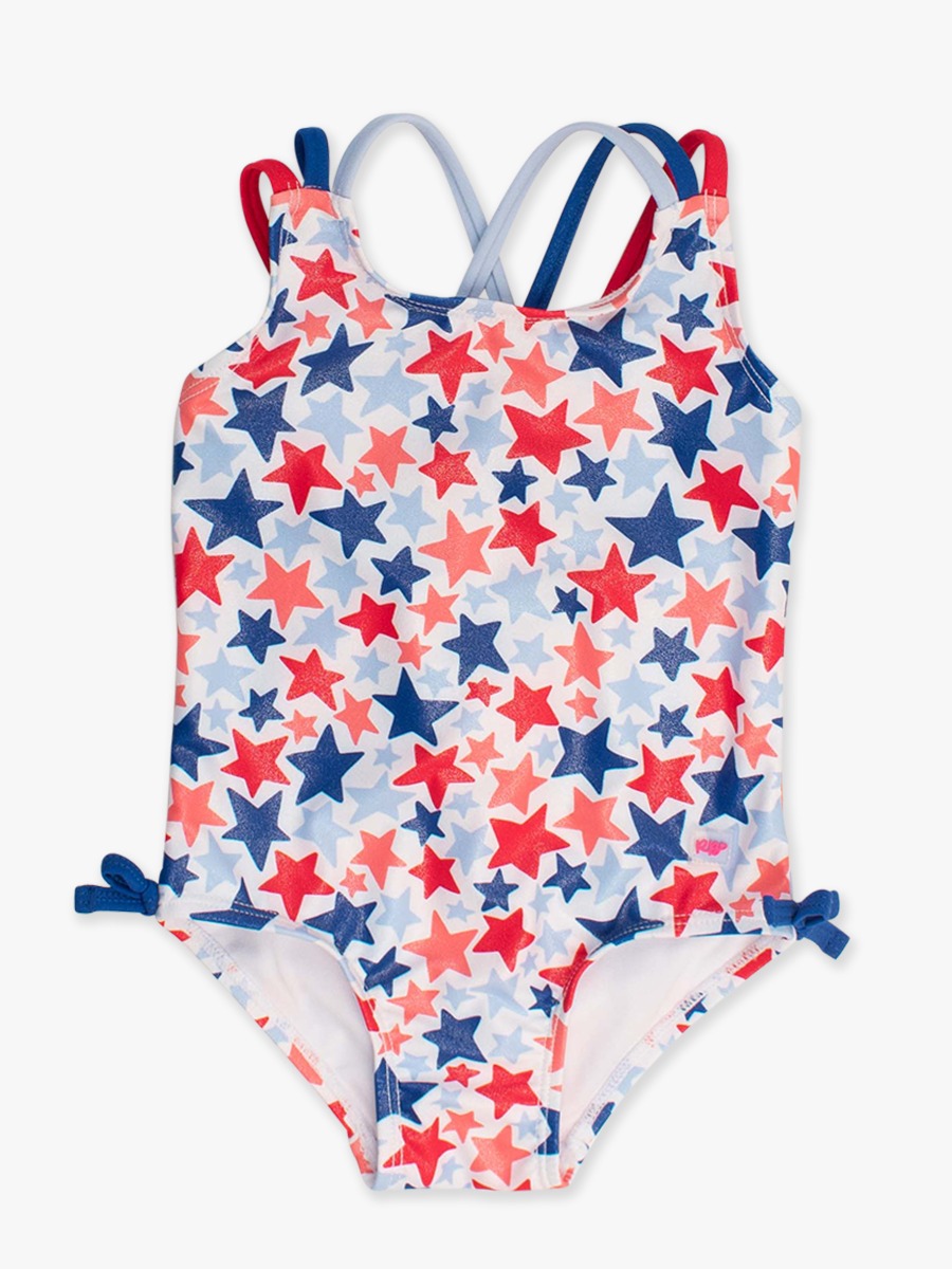 Shimmer Star-Spangled Cross-Back One Piece Swimsuit