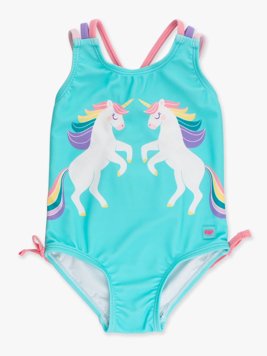 Magical Unicorns Cross-Back One Piece Swimsuit - 6-12m