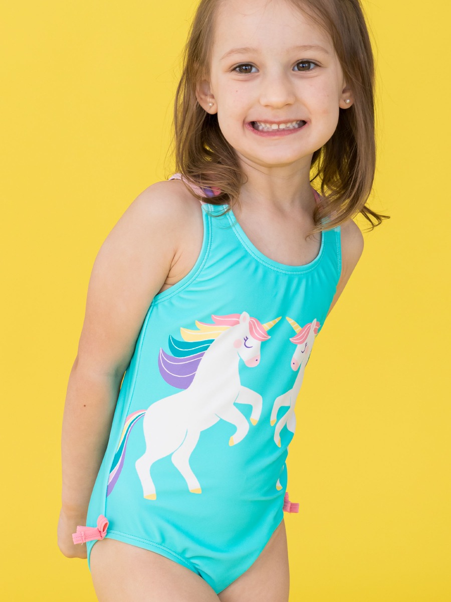 Magical Unicorns Cross-Back One Piece Swimsuit