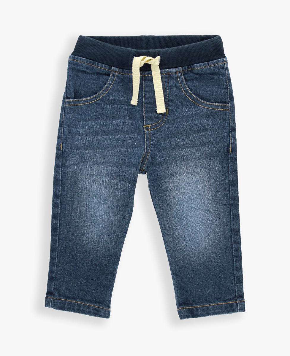 Boys Medium Wash Pull-on Jeans