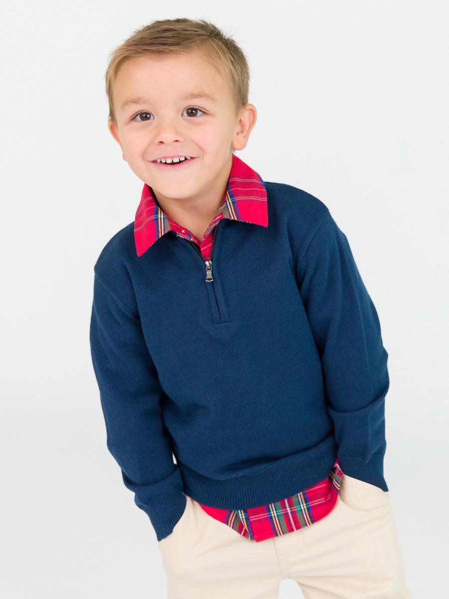Dark Navy Quarter Zip Sweater