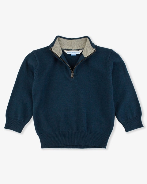 Dark Navy Quarter Zip Sweater