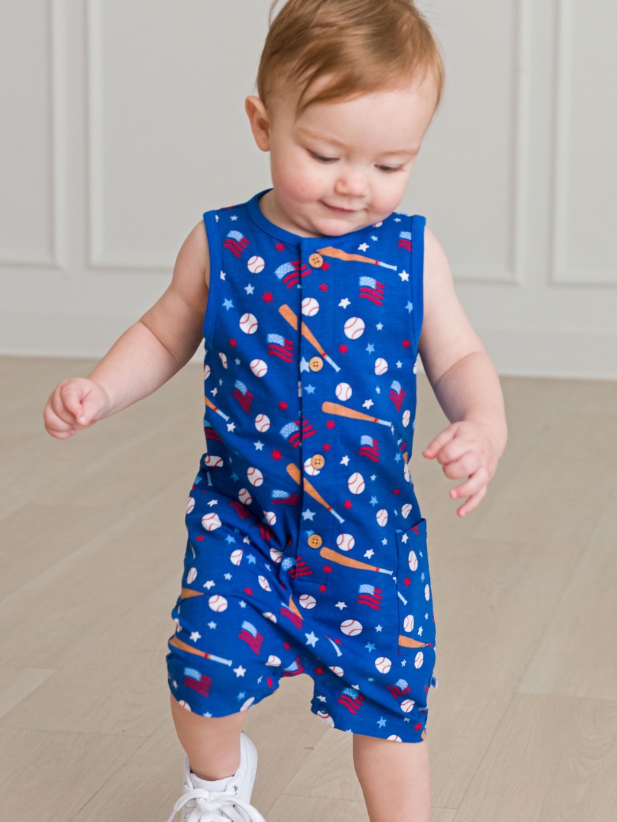 Play Ball Pocket Knit Romper - 3-6m