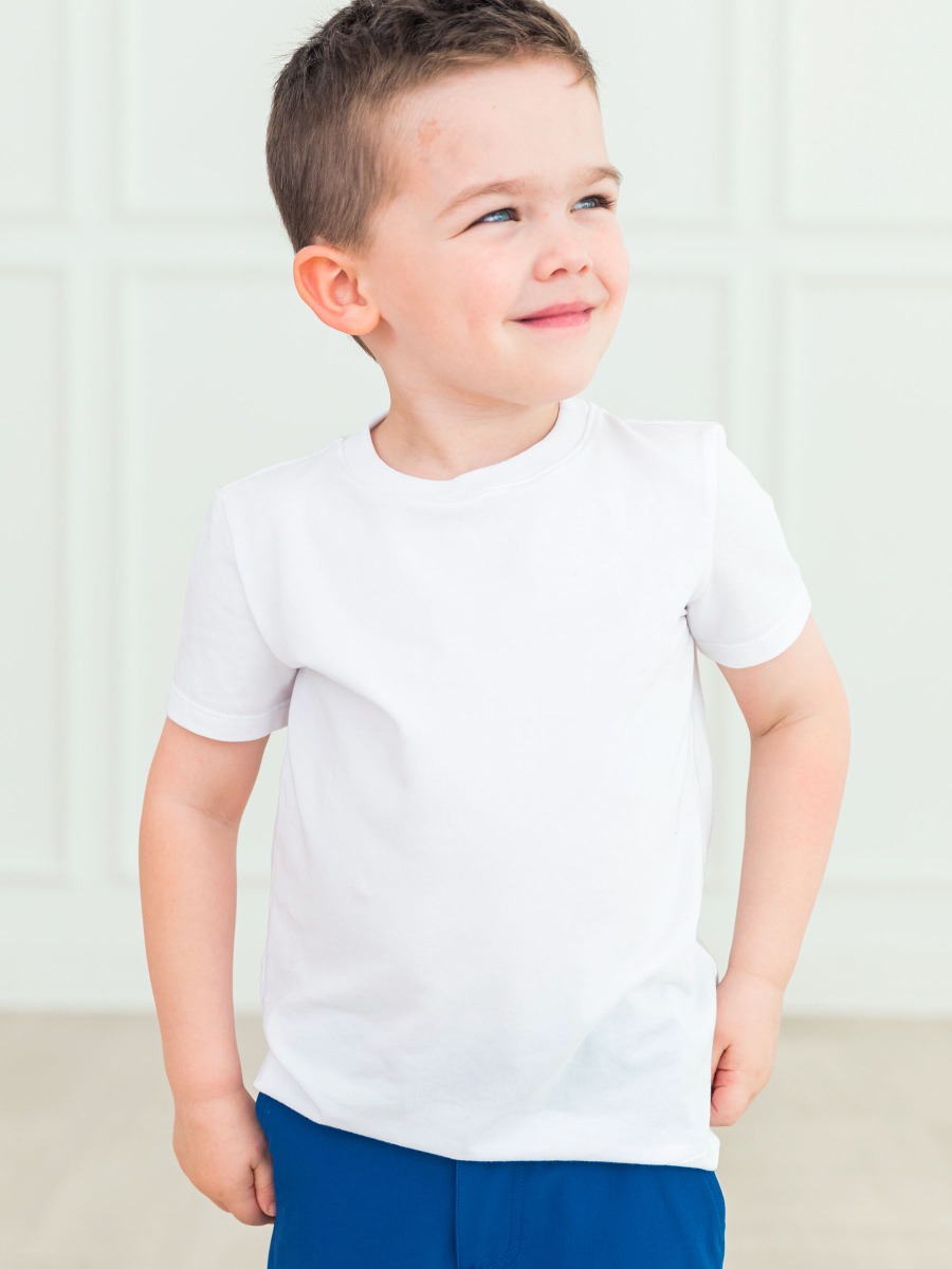 White Short Sleeve Basic Tee
