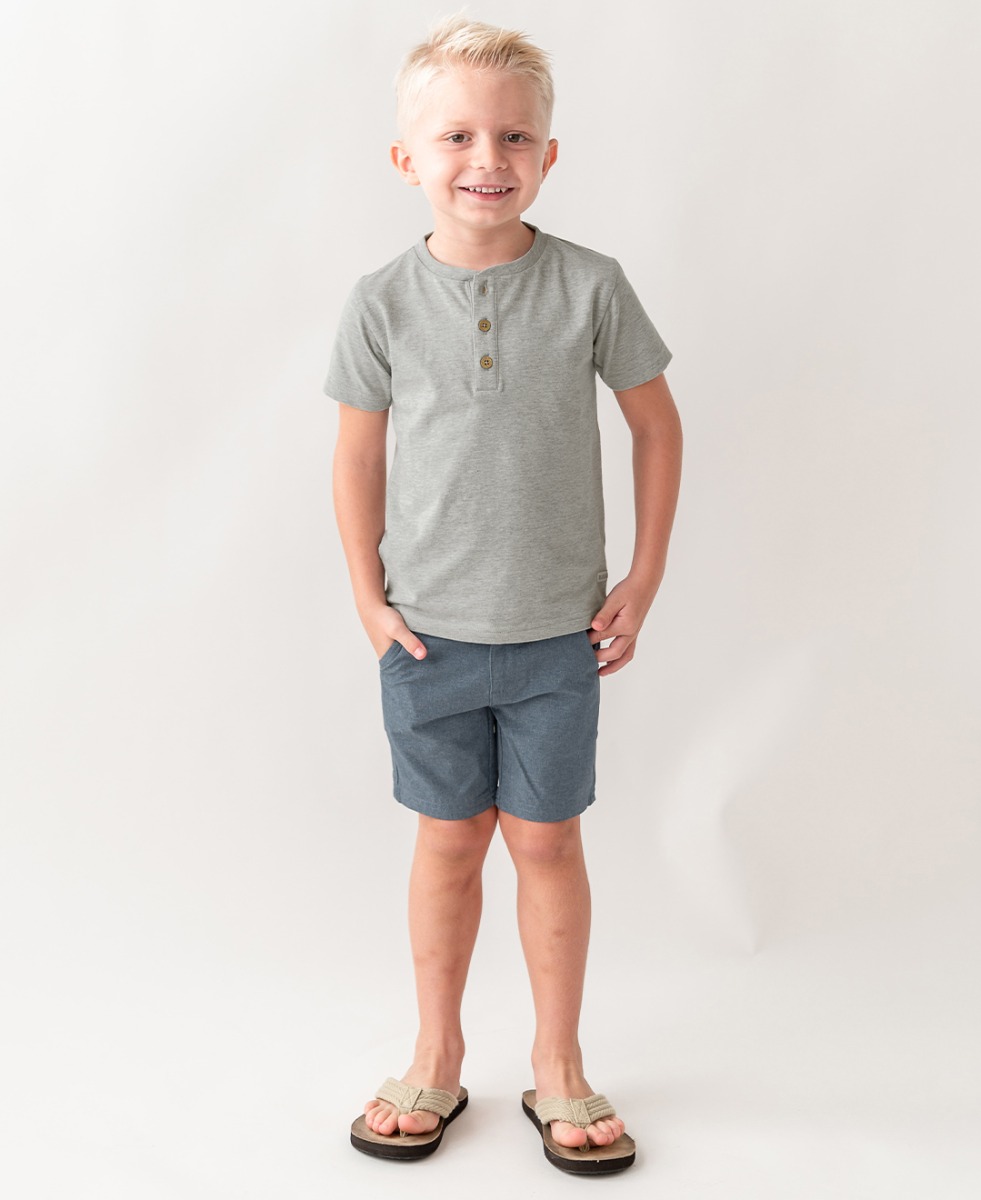 Heather Navy Hybrid Shorts
