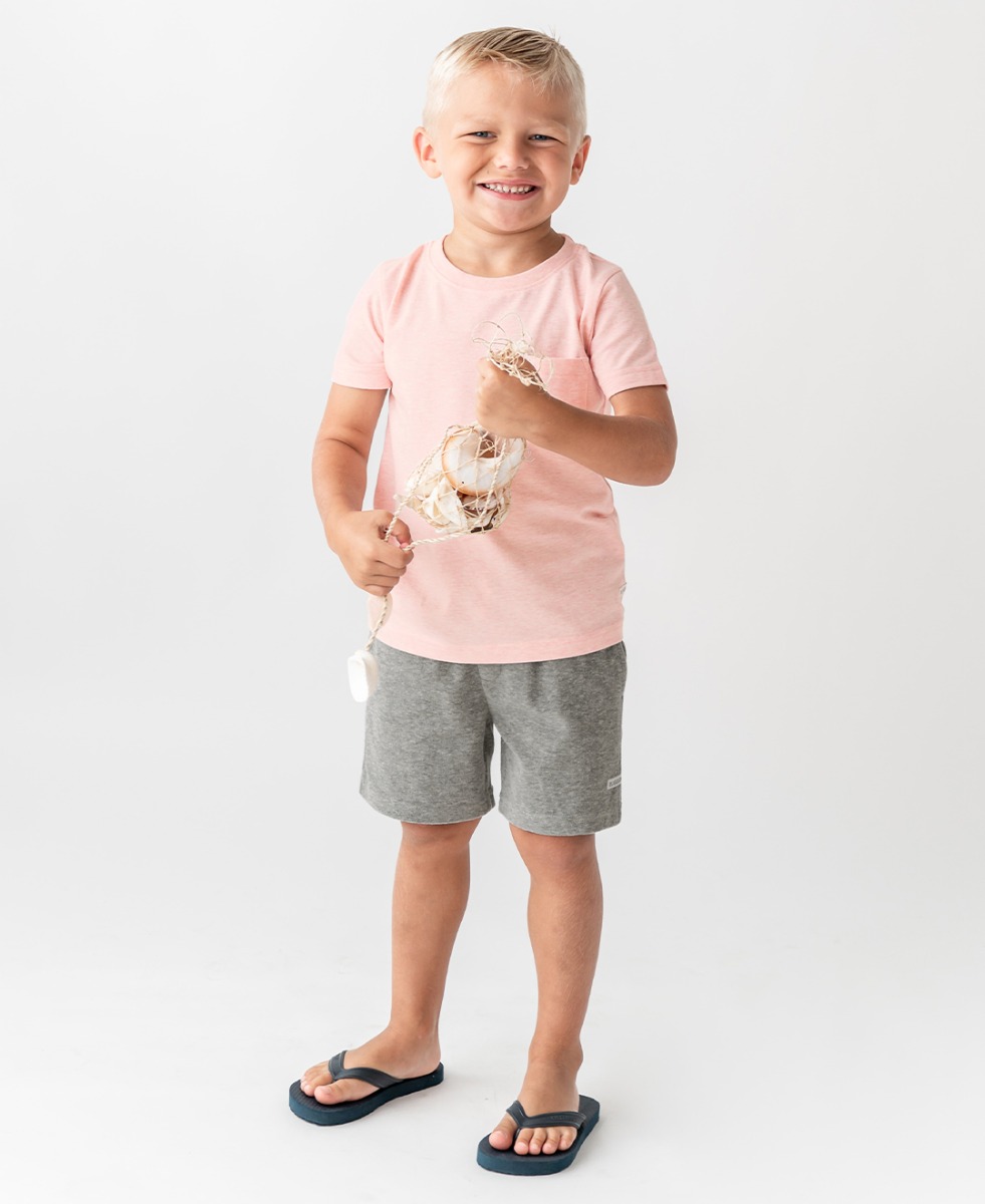 Pale Pink Short Sleeve Pocket Tee