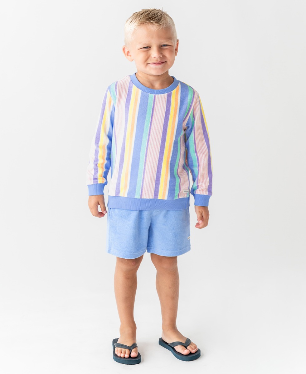 Cornflower Blue Terry Knit Casual Shorts
