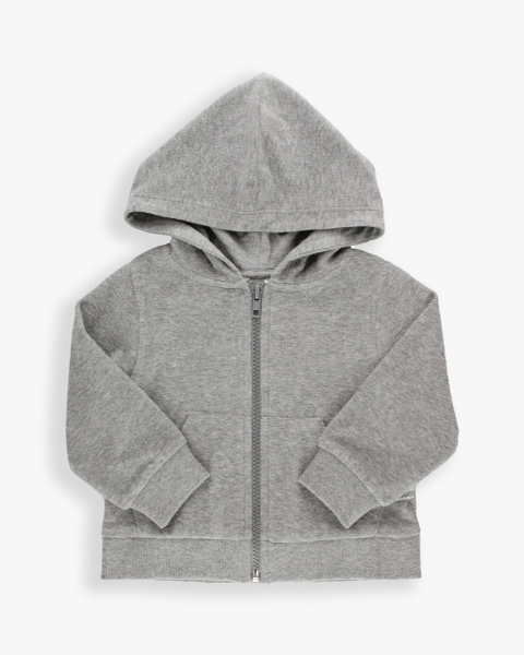 Gray Melange Terry Knit Hoodie