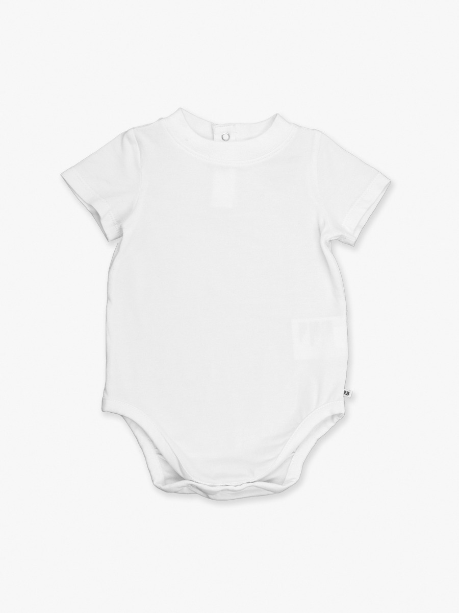 White Short Sleeve Basic Bodysuit