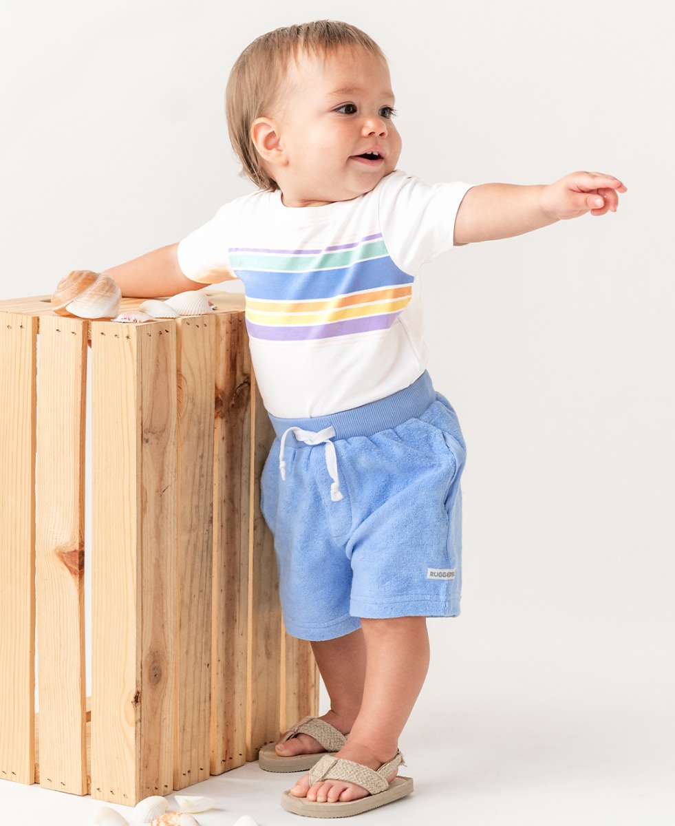 Rainbow Lane Stripe Short Sleeve Bodysuit