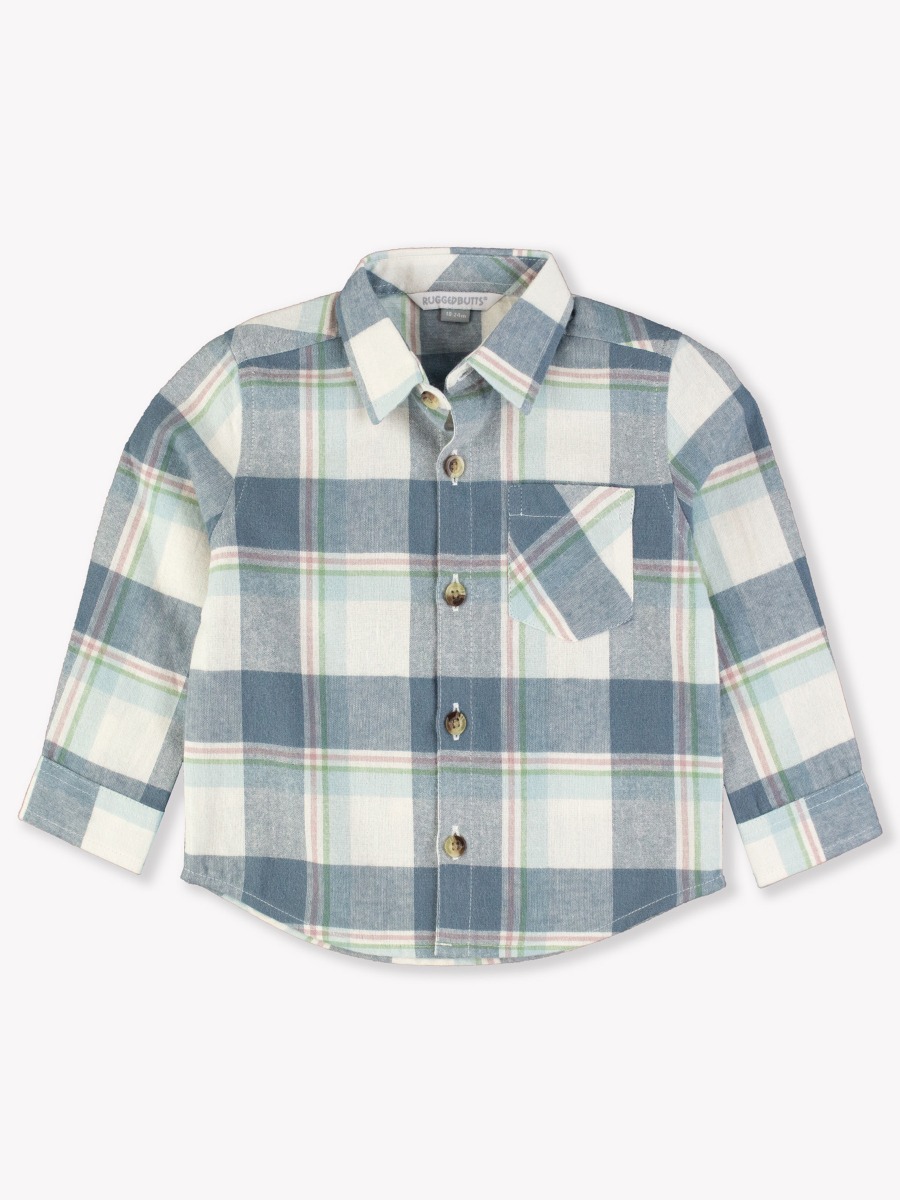 Alpine Plaid Flannel Long Sleeve Button Down Shirt
