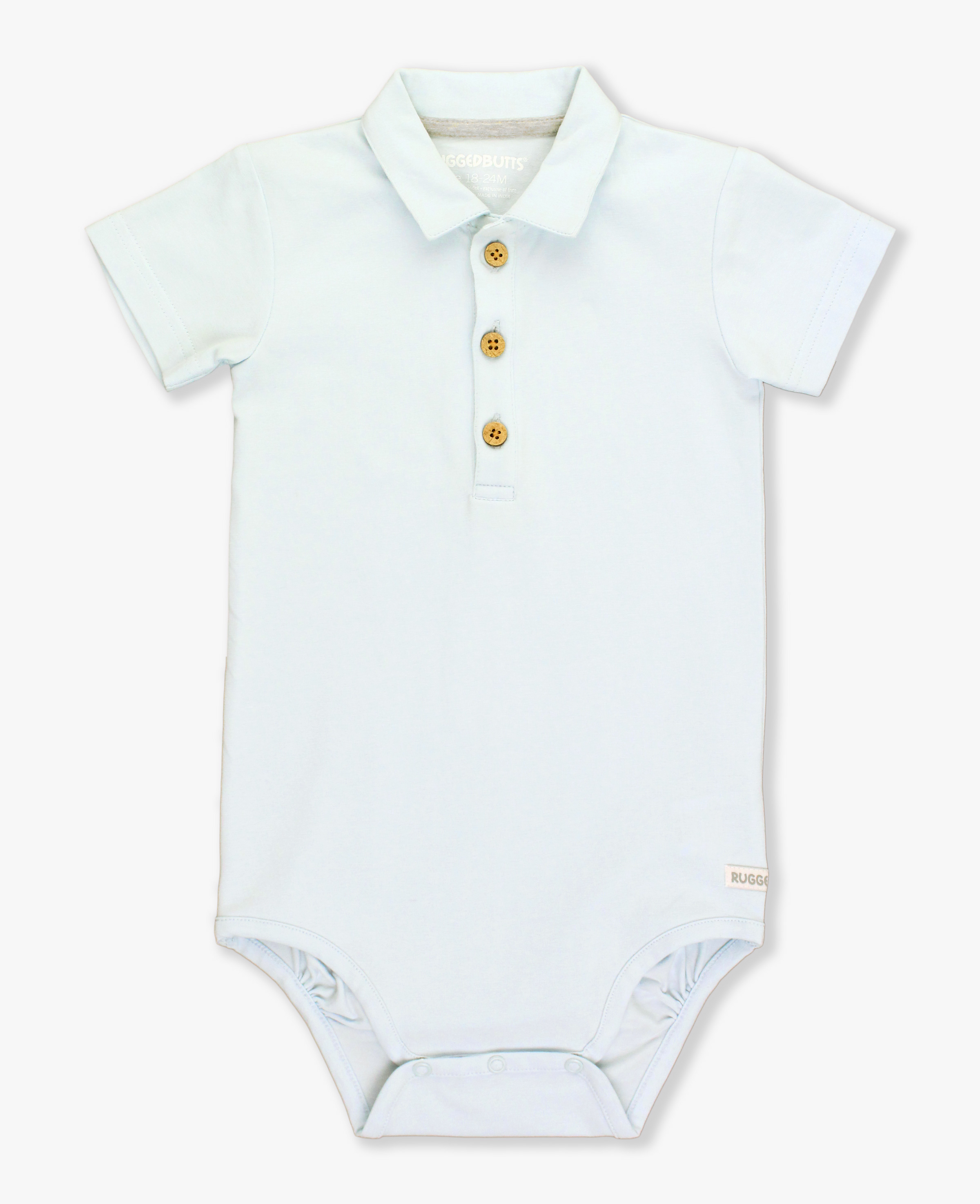 Light Blue Short Sleeve Polo Bodysuit