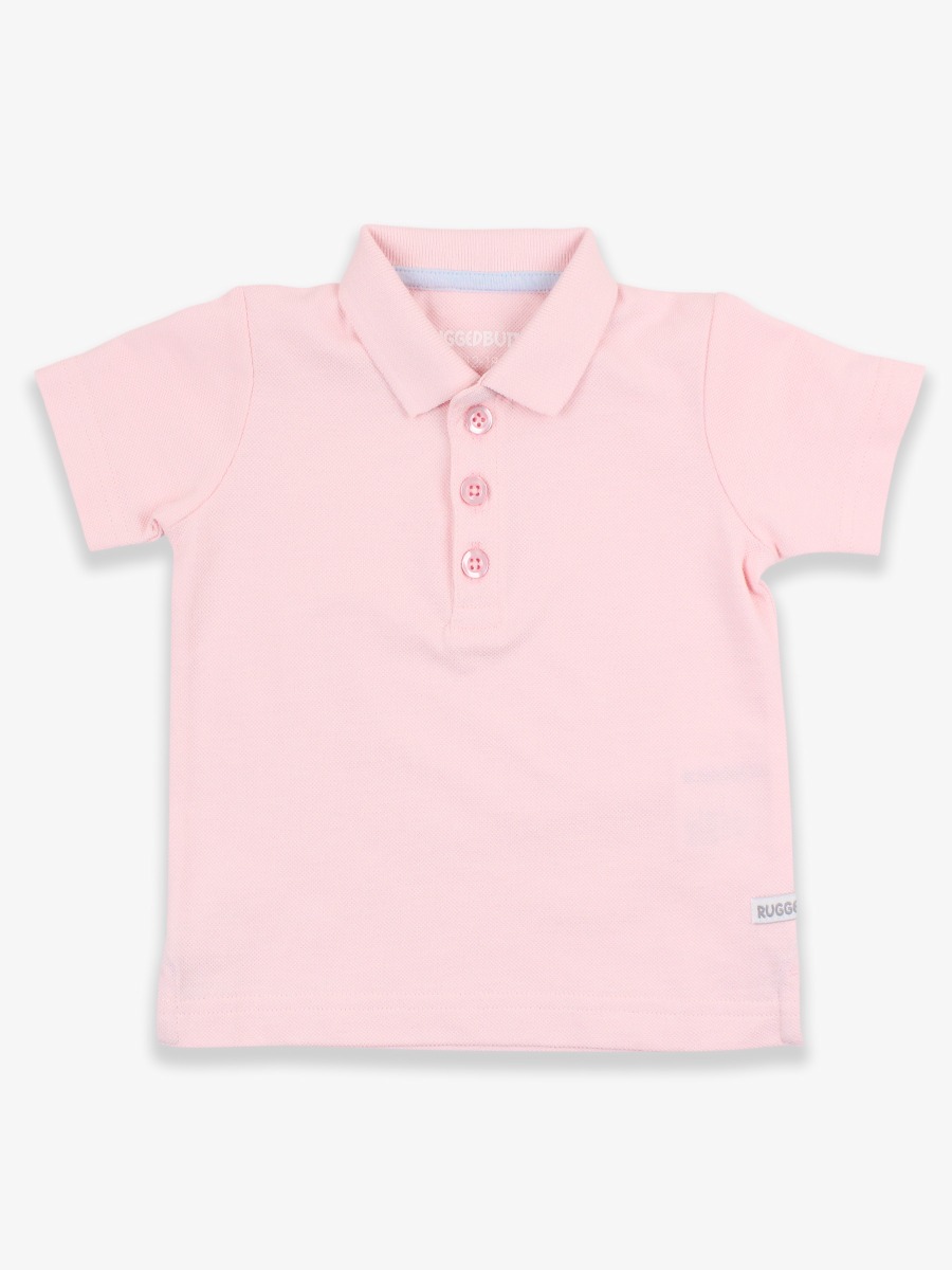 Pink Pique Short Sleeve Polo Shirt