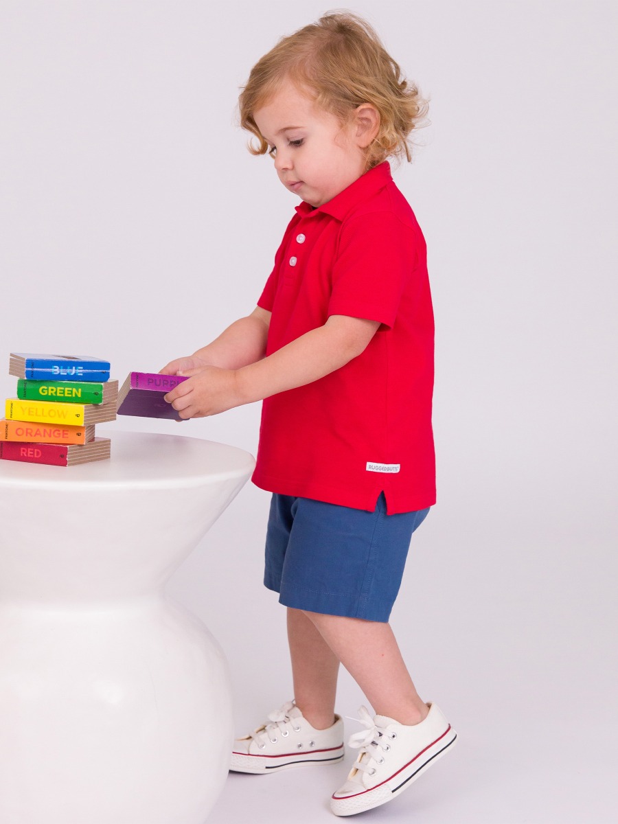 Red Pique Short Sleeve Polo Shirt