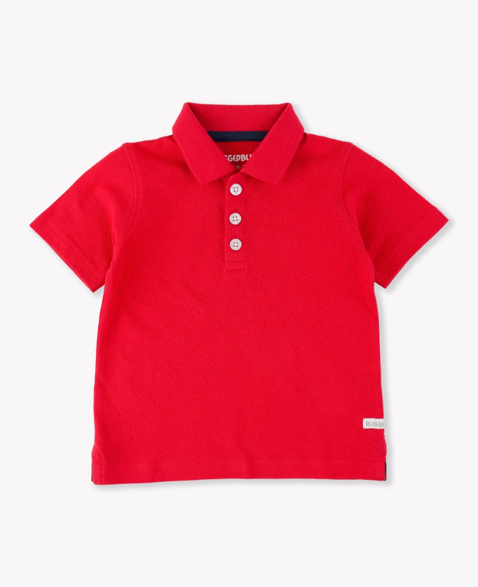 Red Pique Short Sleeve Polo Shirt - 3-6m