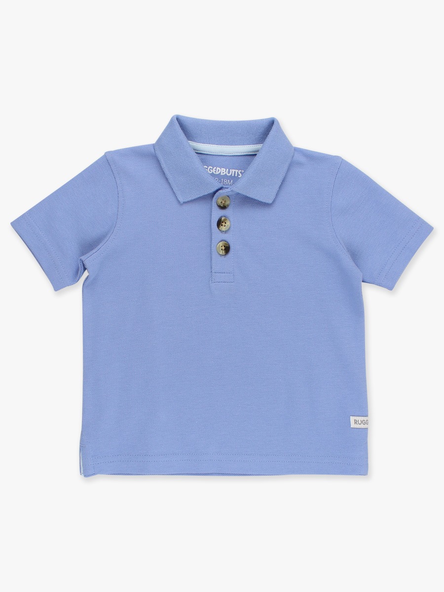 Periwinkle Blue Pique Short Sleeve Polo Shirt