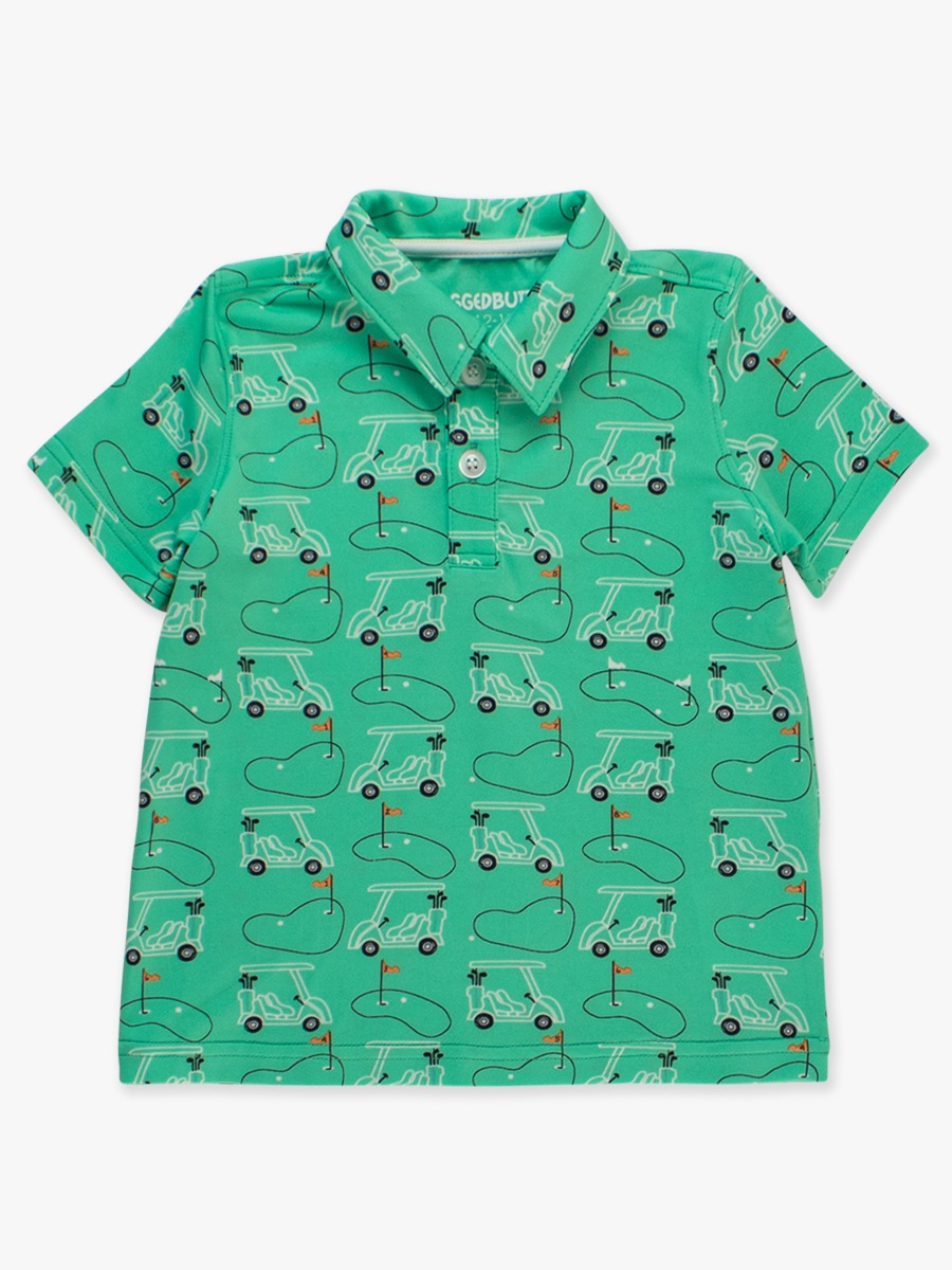 Cart Cruisers Knit Short Sleeve Performance Polo Shirt
