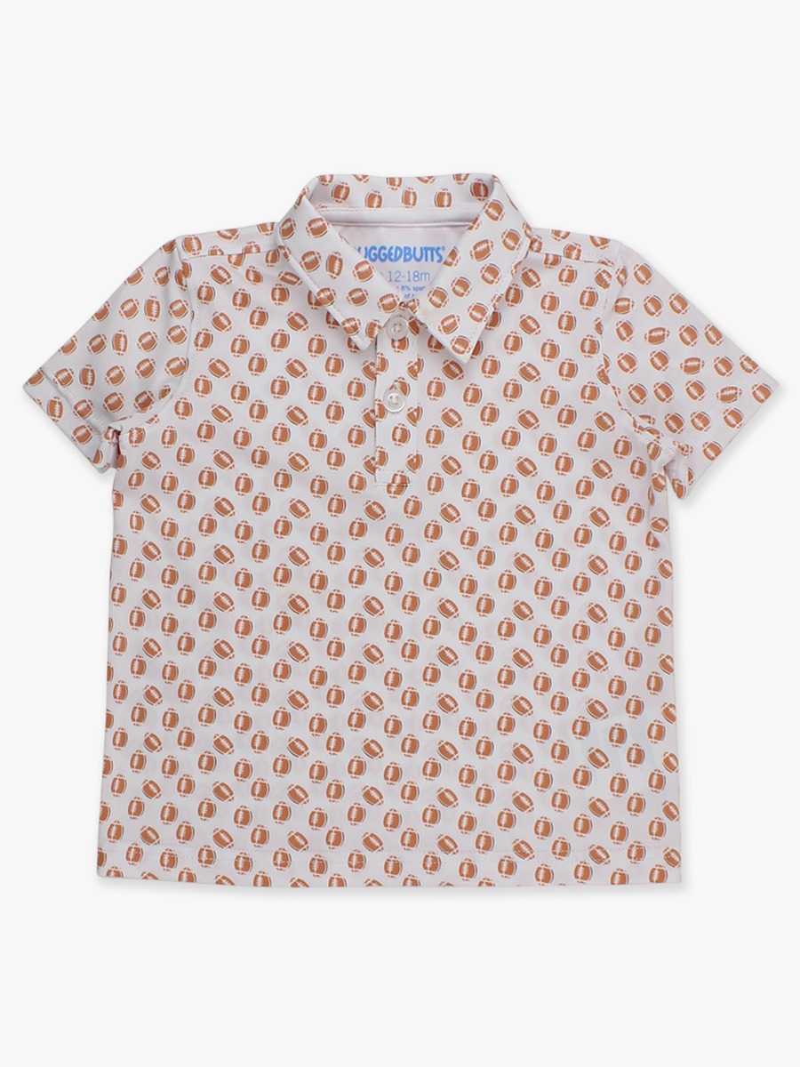 Football Frenzy Knit Short Sleeve Performance Polo