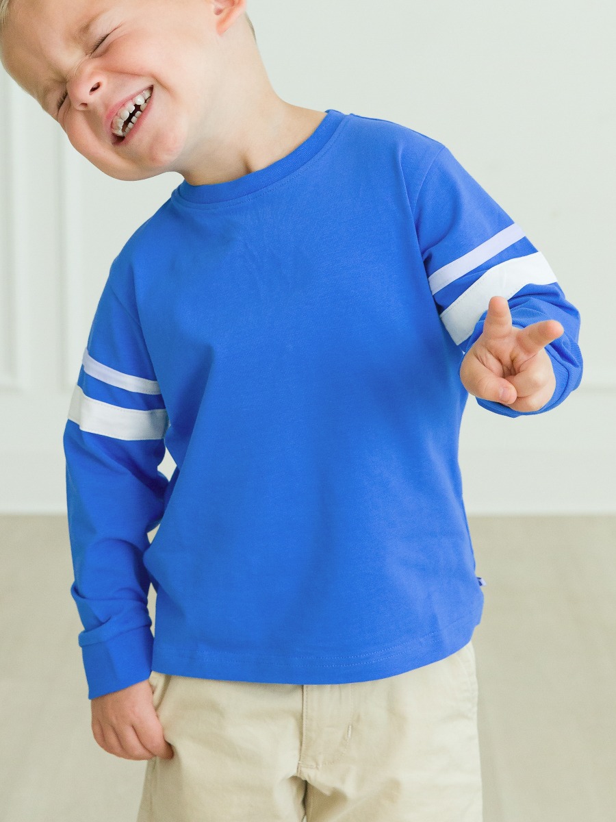 Sonic Blue Racing Stripe Long Sleeve Shirt