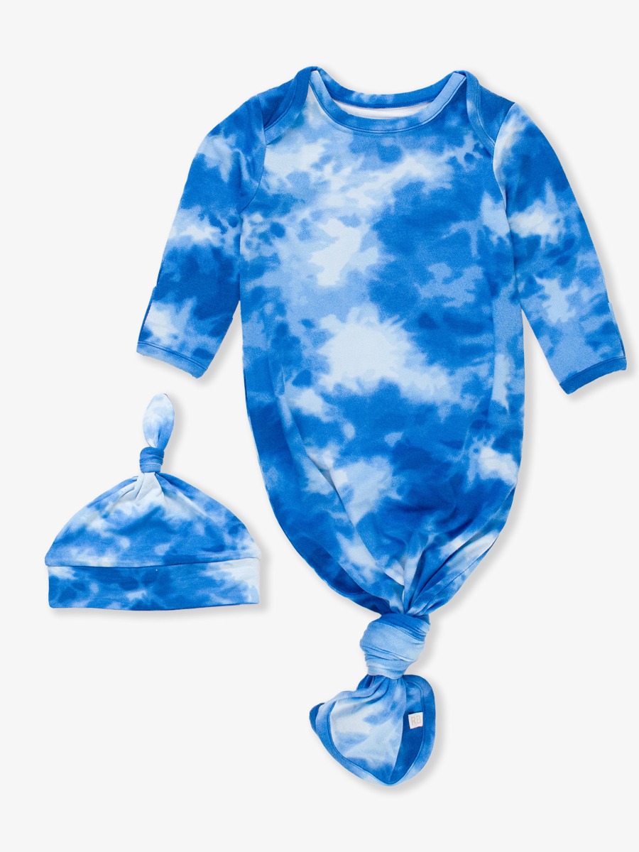 Knotted Sleep Gown & Hat Set