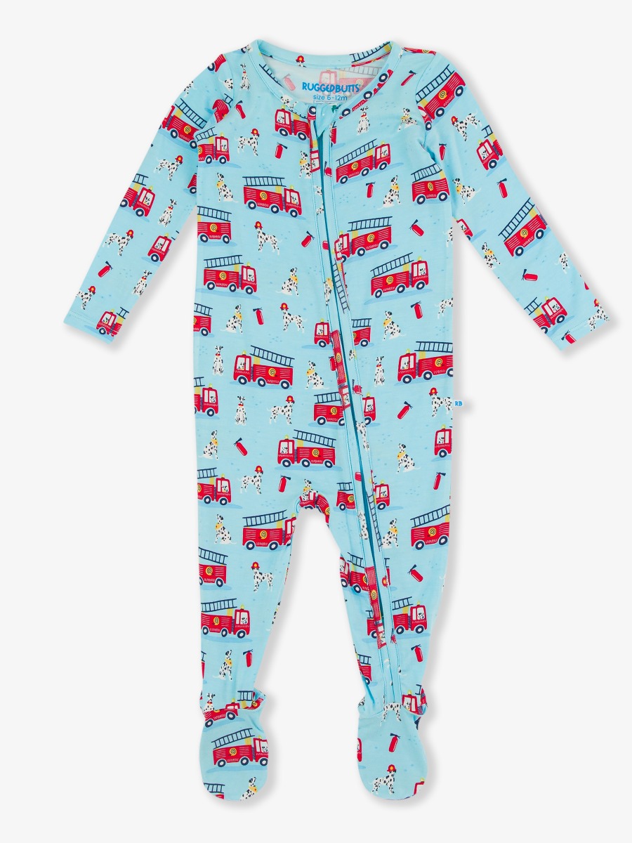 Paws To The Rescue One Piece Footie Pajama, Bamboo Viscose - 3-6m